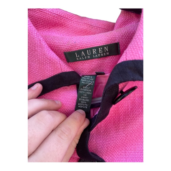 Women's Size 10 Pink Button Ralph Lauren Blazer - Picture 2 of 4